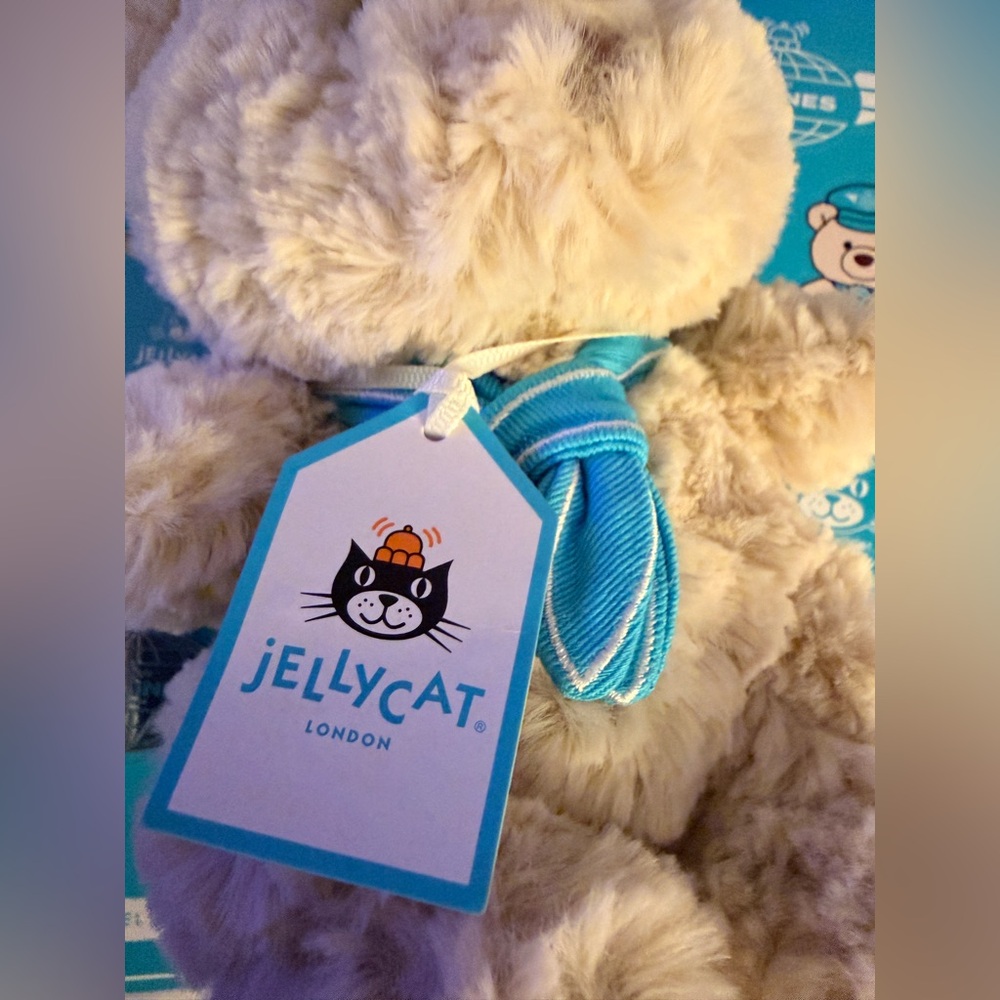 Jellycat Bartholomew Bear Junior “Pilot” including pin and stickers - Harrods - Picture 5 of 8